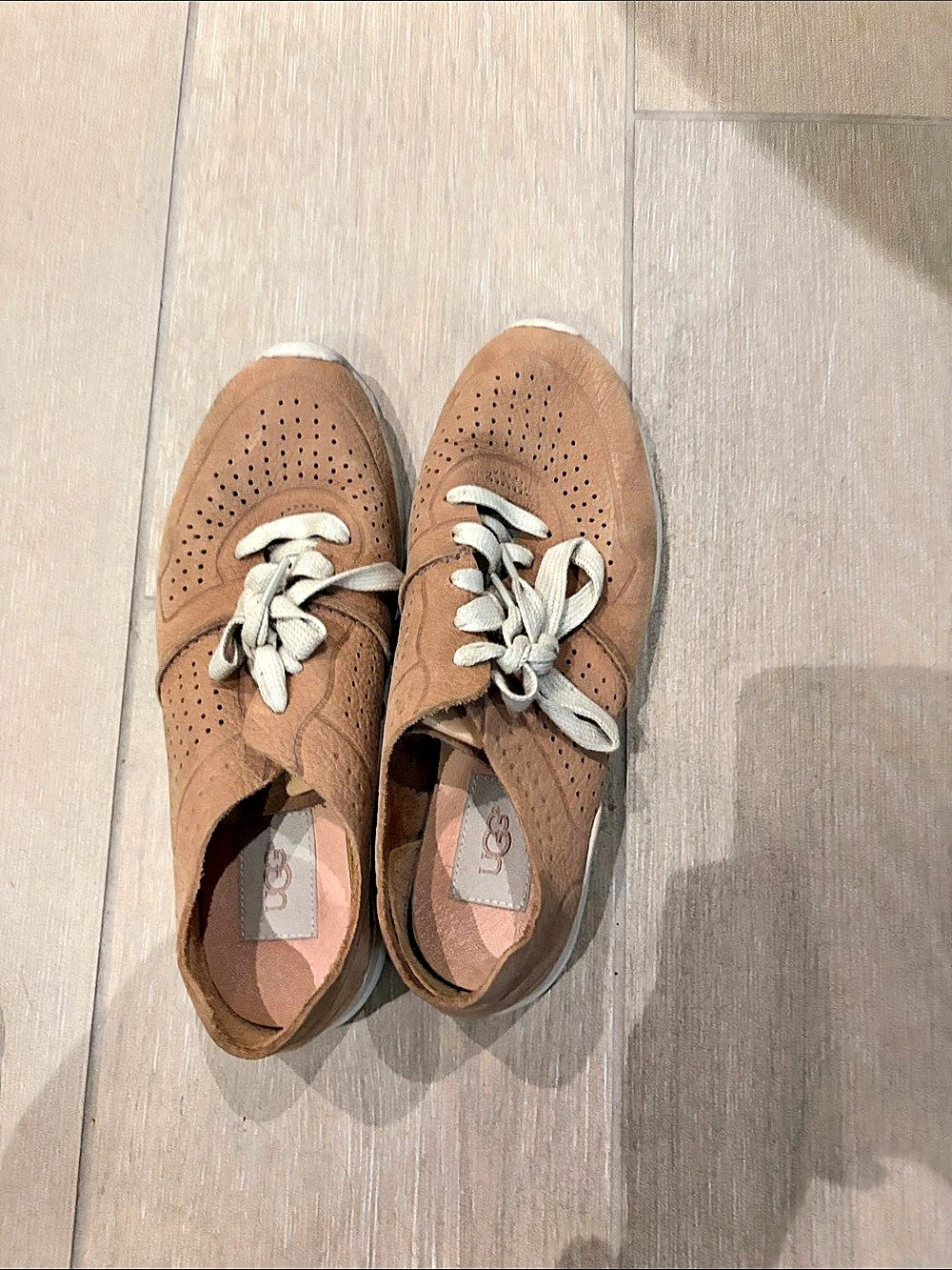 ECCO Brown Perforated Sneakers